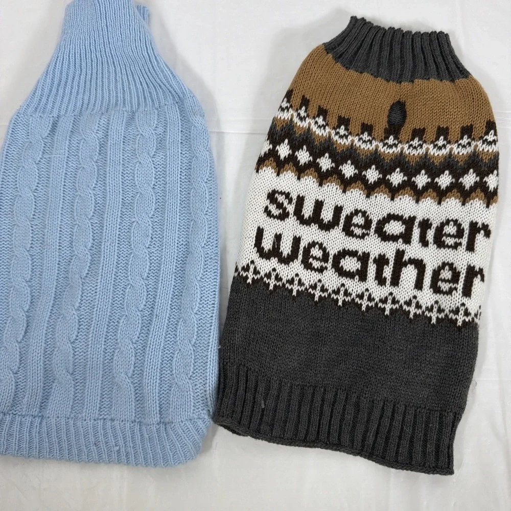 2 DOG‎ SWEATERS -Size XS